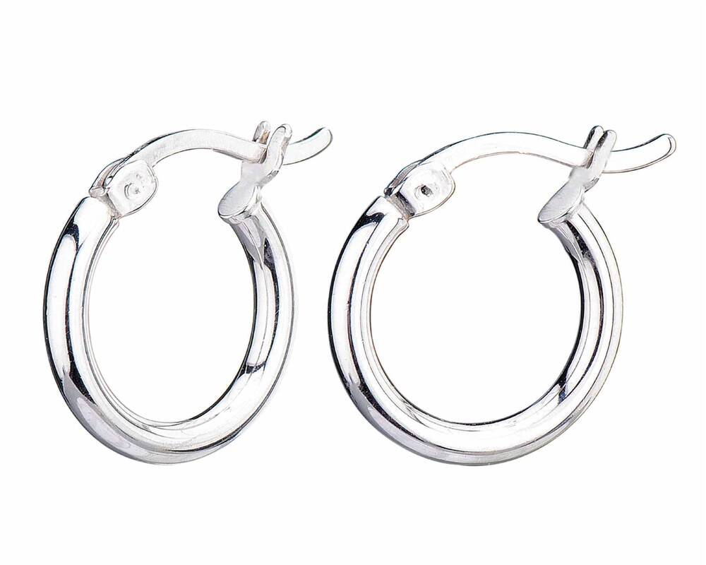 NEW GOLD & HONEY women's huggie hoop earrings in silver